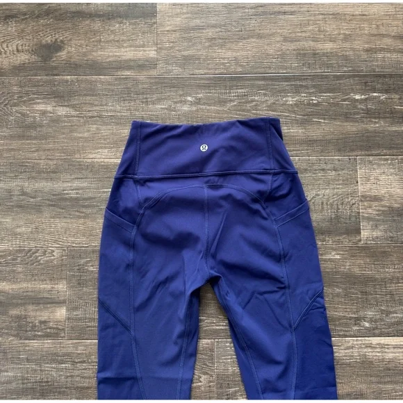 Lululemon high waisted full length blue leggings 4 - Picture 4 of 5